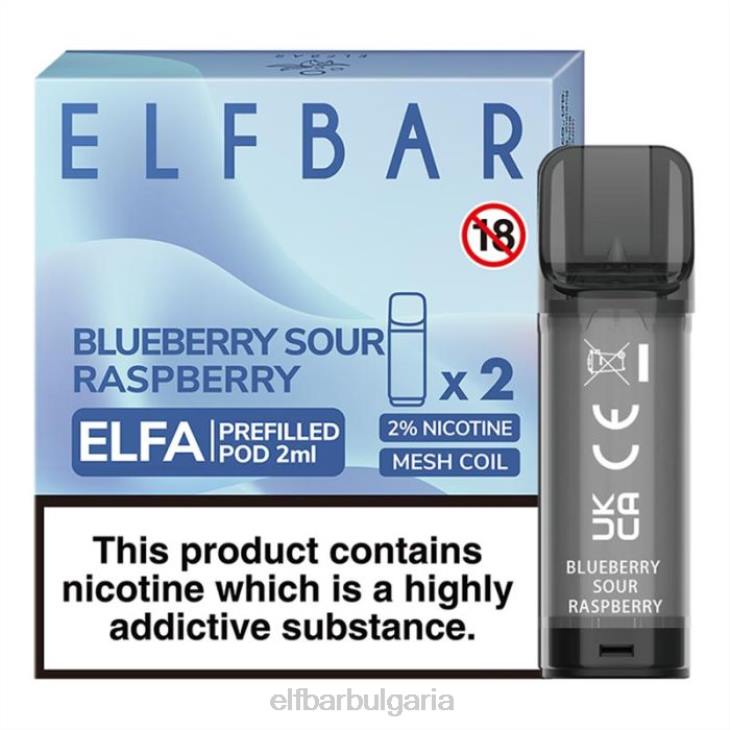 TN62106 elfbar elfa предварително напълнена капсула - 2 ml - 20 mg (2 опаковки) боровинка електронни цигари