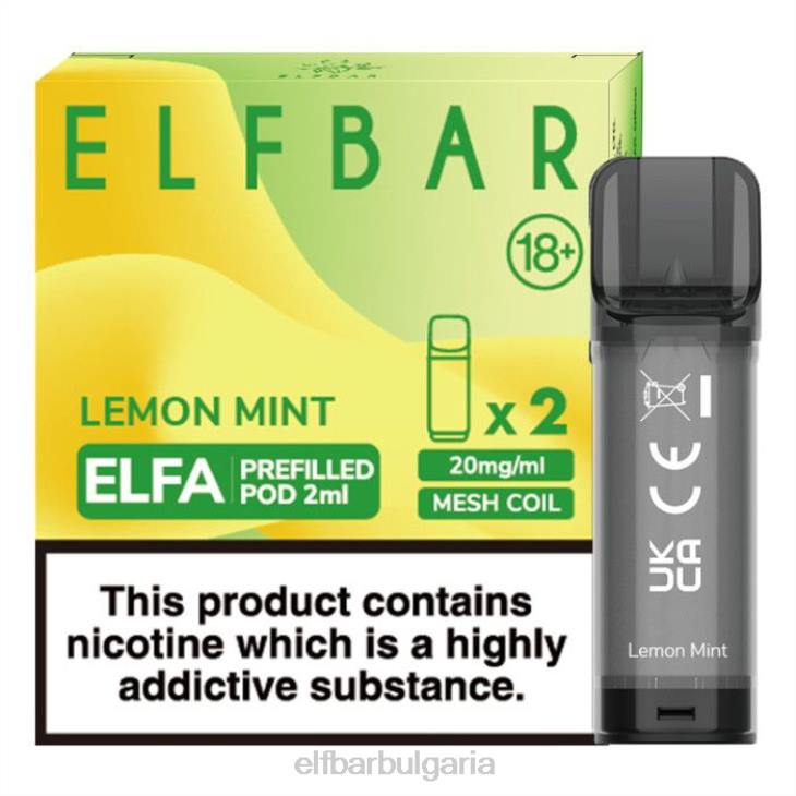 TN62110 elfbar elfa предварително напълнена капсула - 2 ml - 20 mg (2 опаковки) лимонова мента електронни цигари