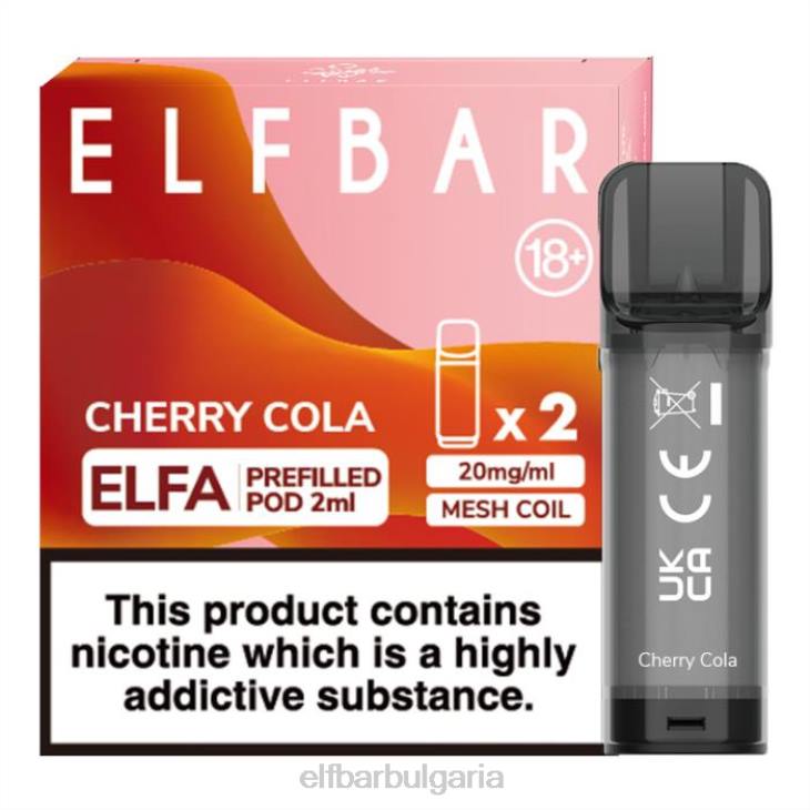 TN62113 elfbar elfa предварително напълнена капсула - 2 ml - 20 mg (2 опаковки) черешова кола електронни цигари