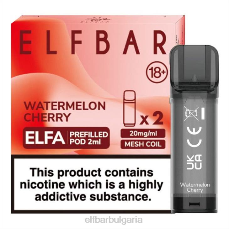 TN62121 elfbar elfa предварително напълнена капсула - 2 ml - 20 mg (2 опаковки) диня череша електронни цигари