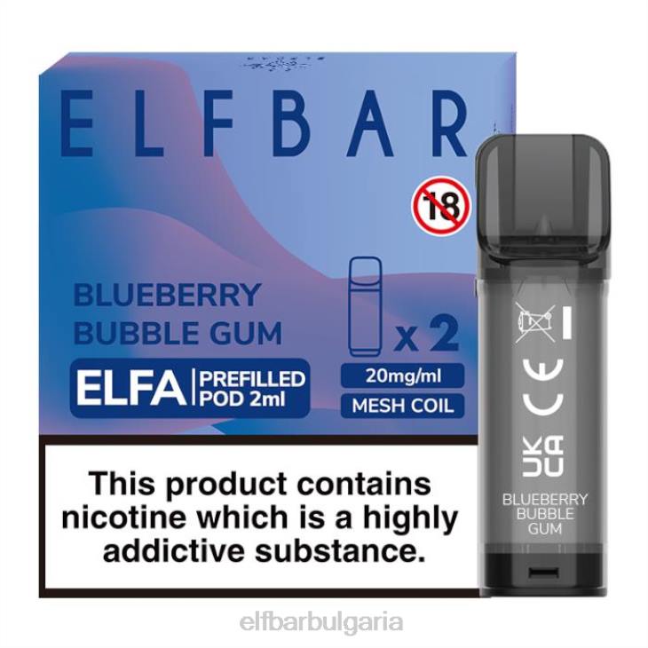 TN62126 elfbar elfa предварително напълнена капсула - 2 ml - 20 mg (2 опаковки) дъвка с боровинки електронни цигари