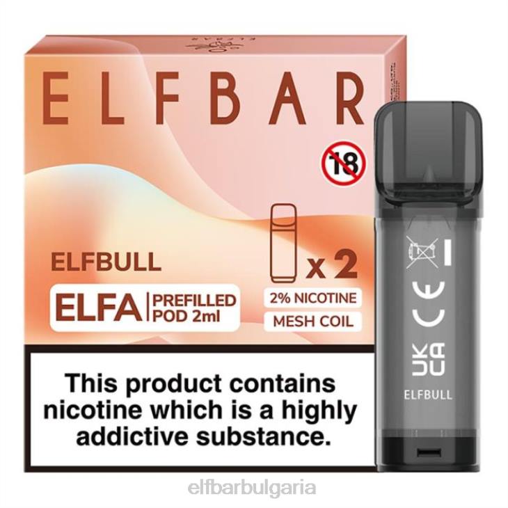 TN62128 elfbar elfa предварително напълнена капсула - 2 ml - 20 mg (2 опаковки) елф бик електронни цигари