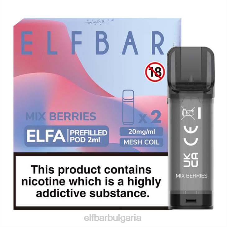 TN62132 elfbar elfa предварително напълнена капсула - 2 ml - 20 mg (2 опаковки) смесете плодове електронни цигари