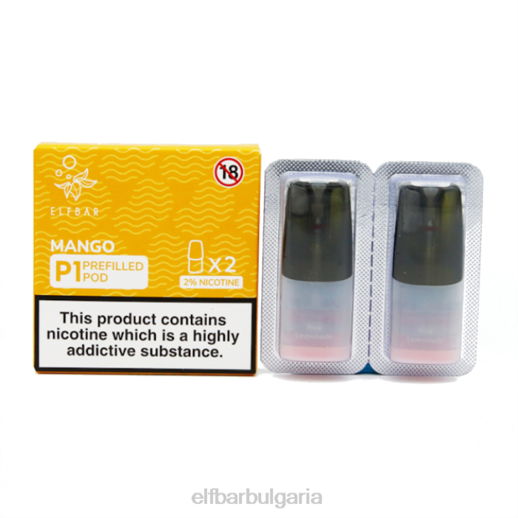 TN62160 elfbar mate 500 p1 предварително напълнени капсули - 20 mg (2 опаковки) лудо синьо един цвят електронни цигари