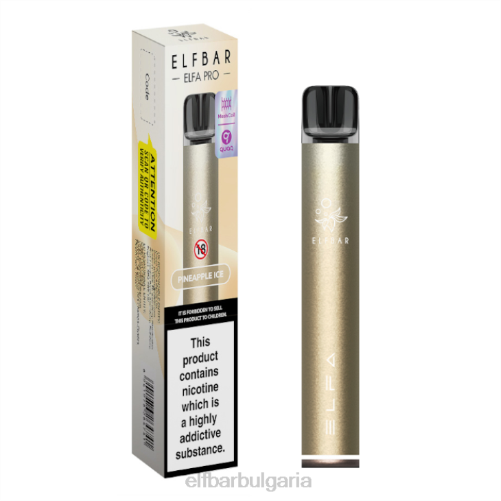 TN6275 elfbar elfa pro pod kit - презареждаем тъмно злато + предварително напълнена капсула с лед от ананас електронни цигари