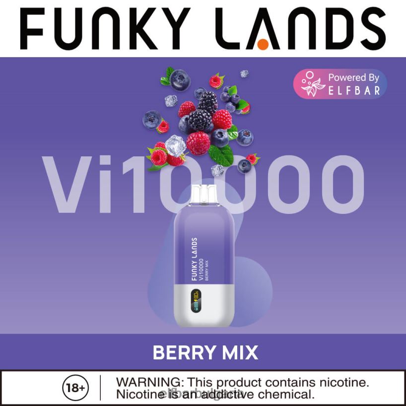 микс от горски плодове електронна цигара TXD8LR159 funky lands еднократна употреба vape vi10000 впръсквания ELFBAR