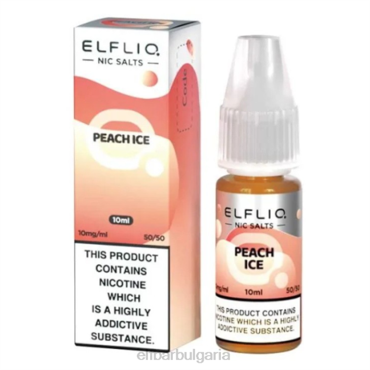 TN62184 elfbar elfliq nic salts - прасковен лед - 10ml-5mg един цвят електронни цигари