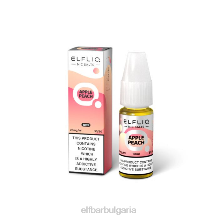 TN62220 elfbar elfliq ябълка праскова никелови соли - 20 ml-20 mg/ml един цвят електронни цигари